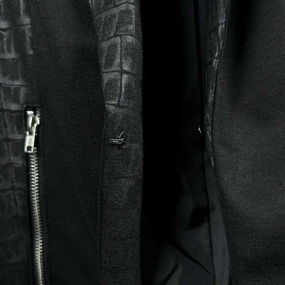 Kate Rosy Petite | Black Blazer Jacket | Faux Crocodile Panel | Size PL - Picture 8 of 15